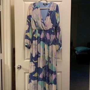 Long sleeve floral maxi - Lulus size XL